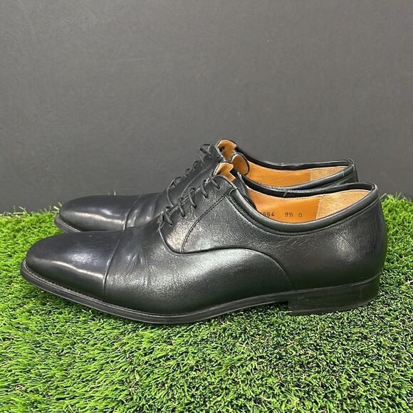 COPY - Magnanni Frederico Black Leather Cap Toe Derby main image 5